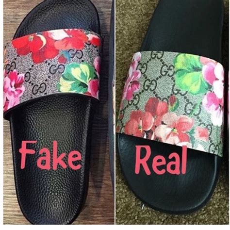 fake gucci slides white|how to authenticate gucci slides.